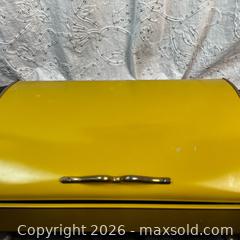 MaxSold Auction: Vintage 1950s Fire King Chafing Dish Set – Single 3qt Server, Yellow Enamel - St. Catharines (Ontario, Canada) SELLER MANAGED Reseller Online Auction - Winfield Court