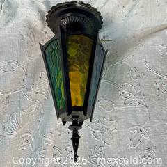MaxSold Auction: Vintage 1960s Gothic / Spanish Revival Ceiling Light – Multicolor Glass - St. Catharines (Ontario, Canada) SELLER MANAGED Reseller Online Auction - Winfield Court