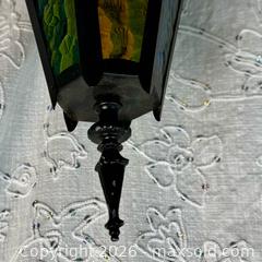 MaxSold Auction: Vintage 1960s Gothic / Spanish Revival Ceiling Light – Multicolor Glass - St. Catharines (Ontario, Canada) SELLER MANAGED Reseller Online Auction - Winfield Court