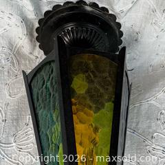 MaxSold Auction: Vintage 1960s Gothic / Spanish Revival Ceiling Light – Multicolor Glass - St. Catharines (Ontario, Canada) SELLER MANAGED Reseller Online Auction - Winfield Court
