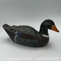 MaxSold Auction: Vintage Hand Carved Wood Duck, Folk Art Painted (8”) - St. Catharines (Ontario, Canada) SELLER MANAGED Reseller Online Auction - Winfield Court