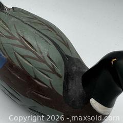 MaxSold Auction: Vintage Hand Carved Wood Duck, Folk Art Painted (8”) - St. Catharines (Ontario, Canada) SELLER MANAGED Reseller Online Auction - Winfield Court