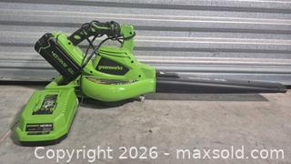 MaxSold Auction: Greenworks 40V 4.0Ah Cordless Leaf Blower with Battery - Cypress(Texas, USA) PARTNER MANAGED Downsizing Online Auction - Woodworth Drive