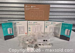 MaxSold Auction: TP-Link Kasa Smart Wi?Fi Light Switch 3?Pack + 3?Way Kit & Hive Sensor - Cypress(Texas, USA) PARTNER MANAGED Downsizing Online Auction - Woodworth Drive