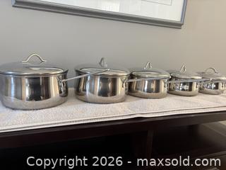 MaxSold Auction: Lagostina Stainless Steel 7-Piece Saucepan & Stockpot Set - Ottawa (Ontario, Canada) SELLER MANAGED Downsizing Online Auction - Cheverton Avenue