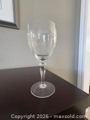 MaxSold Auction: Set of 6 Clear Etched Floral Red Wine Glasses - Ottawa (Ontario, Canada) SELLER MANAGED Downsizing Online Auction - Cheverton Avenue