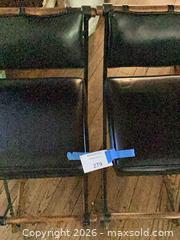 MaxSold Auction: 2 Black Vinyl & Metal Folding Armless Chairs - Los Angeles (California, USA) PARTNER MANAGED Downsizing Online Auction - Sapphire Drive