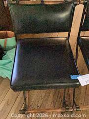 MaxSold Auction: 2 Black Vinyl & Metal Folding Armless Chairs - Los Angeles (California, USA) PARTNER MANAGED Downsizing Online Auction - Sapphire Drive
