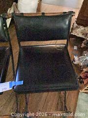 MaxSold Auction: 2 Black Vinyl & Metal Folding Armless Chairs - Los Angeles (California, USA) PARTNER MANAGED Downsizing Online Auction - Sapphire Drive