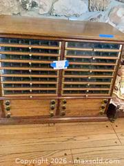MaxSold Auction: Antique/Vintage Solid Wood Apothecary Multi-Drawer Chest - Los Angeles (California, USA) PARTNER MANAGED Downsizing Online Auction - Sapphire Drive