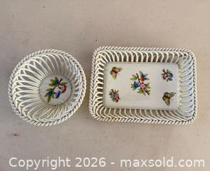 MaxSold Auction:  Hand painted Violet Floral & Butterfly Set, 4 pcs - Los Angeles (California, USA) PARTNER MANAGED Downsizing Online Auction - Sapphire Drive