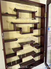 MaxSold Auction: Mahogany Asian Pagoda Wall Display Shelf Curio Cabinet 20" x 33" - Los Angeles (California, USA) PARTNER MANAGED Downsizing Online Auction - Sapphire Drive