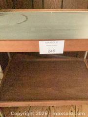MaxSold Auction: Mid-Century Wood & Chrome Serving / Bar Cart with Glass Top - Los Angeles (California, USA) PARTNER MANAGED Downsizing Online Auction - Sapphire Drive
