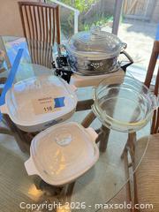 MaxSold Auction: Pyrex & CorningWare Bake/Casserole Dishes with Warming Tray  - Los Angeles (California, USA) PARTNER MANAGED Downsizing Online Auction - Sapphire Drive