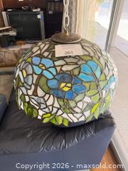 MaxSold Auction: Tiffany-Style Hanging Stained Glass 3-Bulb Pendant Light, 18 in - Los Angeles (California, USA) PARTNER MANAGED Downsizing Online Auction - Sapphire Drive
