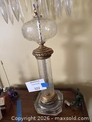 MaxSold Auction: Victorian Cut Crystal Table Lamp with Brass Accents - Los Angeles (California, USA) PARTNER MANAGED Downsizing Online Auction - Sapphire Drive