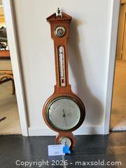MaxSold Auction: Vintage Banjo Aneroid Barometer with Thermometer & Hygrometer - Los Angeles (California, USA) PARTNER MANAGED Downsizing Online Auction - Sapphire Drive