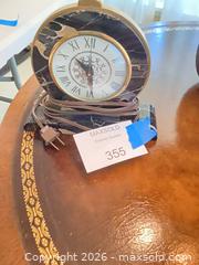 MaxSold Auction: Vintage Mid-Century Black Marble Mantel Clock with Brass Accents - Los Angeles (California, USA) PARTNER MANAGED Downsizing Online Auction - Sapphire Drive