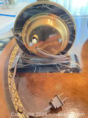 MaxSold Auction: Vintage Mid-Century Black Marble Mantel Clock with Brass Accents - Los Angeles (California, USA) PARTNER MANAGED Downsizing Online Auction - Sapphire Drive