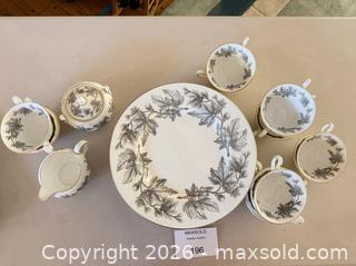 MaxSold Auction: Wedgwood Ashford Bone China Set, Floral Pattern with Gold Rim - Los Angeles (California, USA) PARTNER MANAGED Downsizing Online Auction - Sapphire Drive