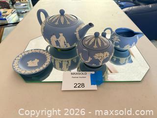 MaxSold Auction: Wedgwood Jasperware Light Blue Tea Set  - Los Angeles (California, USA) PARTNER MANAGED Downsizing Online Auction - Sapphire Drive