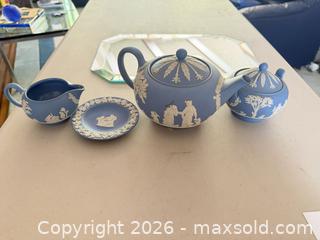 MaxSold Auction: Wedgwood Jasperware Light Blue Tea Set  - Los Angeles (California, USA) PARTNER MANAGED Downsizing Online Auction - Sapphire Drive