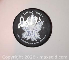 MaxSold Auction: Hand-signed Doug Gilmore TML puck - Ottawa (Ontario, Canada) SELLER MANAGED Downsizing Online Auction - Farmington Avenue