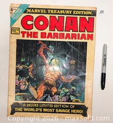 MaxSold Auction: LARGE 1975 Marvel "Conan the Barbarian" Treasury comic - Ottawa (Ontario, Canada) SELLER MANAGED Downsizing Online Auction - Farmington Avenue