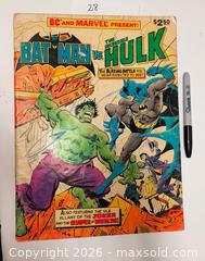MaxSold Auction: LARGE 1981 Marvel/DC "Batman vs. Incredible Hulk" Treasury comic - Ottawa (Ontario, Canada) SELLER MANAGED Downsizing Online Auction - Farmington Avenue