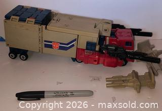MaxSold Auction: RARE 1980s G1 Transformers "Optimus Prime" figure  - Ottawa (Ontario, Canada) SELLER MANAGED Downsizing Online Auction - Farmington Avenue