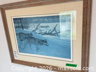 MaxSold Auction: Robert Bateman Limited Edition Wolves Framed Print - Saanich (British Columbia, Canada) PARTNER MANAGED Moving Online Auction - Valewood Trail