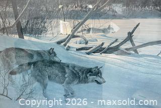 MaxSold Auction: Robert Bateman Limited Edition Wolves Framed Print - Saanich (British Columbia, Canada) PARTNER MANAGED Moving Online Auction - Valewood Trail