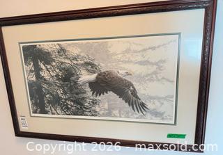 MaxSold Auction: Signed Limited Edition Ron Parker Framed Lithograph – Eagle & Landscape - Saanich (British Columbia, Canada) PARTNER MANAGED Moving Online Auction - Valewood Trail