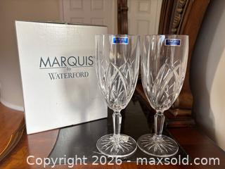 MaxSold Auction: Pair of Marquis by waterford Crystal Brookside Iced Beverage Glasses - Mississauga (Ontario, Canada) SELLER MANAGED Downsizing Online Auction - Sherwood Mills Boulevard