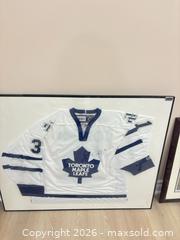 MaxSold Auction:    Curtis Joseph Framed Toronto Maple Leafs CCM Jersey — Autographed - Vaughan (Ontario, Canada) SELLER MANAGED Downsizing Online Auction - Faye Court