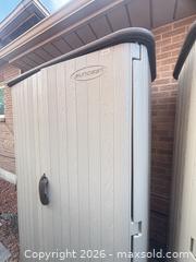MaxSold Auction: Suncast Beige Resin Vertical Storage Shed  - Vaughan (Ontario, Canada) SELLER MANAGED Downsizing Online Auction - Faye Court