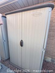 MaxSold Auction: Suncast Small Tan Resin Outdoor Storage Shed  - Vaughan (Ontario, Canada) SELLER MANAGED Downsizing Online Auction - Faye Court
