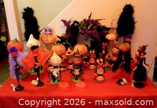 MaxSold Auction: Assorted Halloween Figurine Lot — Gothic Orange/Purple/Black/White - Hamilton (Ontario, Canada) SELLER MANAGED Estate Sale Online Auction - East 35th Street