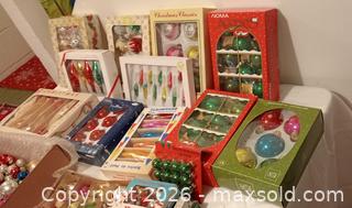 MaxSold Auction: Assorted Vintage Mid-Century Glass Christmas Ornaments, Multiple Boxed Sets - Hamilton (Ontario, Canada) SELLER MANAGED Estate Sale Online Auction - East 35th Street