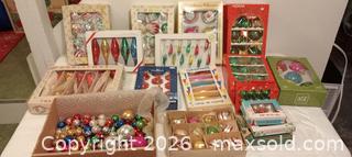 MaxSold Auction: Assorted Vintage Mid-Century Glass Christmas Ornaments, Multiple Boxed Sets - Hamilton (Ontario, Canada) SELLER MANAGED Estate Sale Online Auction - East 35th Street