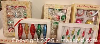 MaxSold Auction: Assorted Vintage Mid-Century Glass Christmas Ornaments, Multiple Boxed Sets - Hamilton (Ontario, Canada) SELLER MANAGED Estate Sale Online Auction - East 35th Street