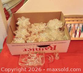 MaxSold Auction: Christmas Decor Lot Incl. Glass Moons & Rainbow Icicles - Hamilton (Ontario, Canada) SELLER MANAGED Estate Sale Online Auction - East 35th Street