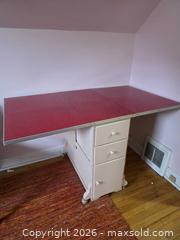 MaxSold Auction: Vintage Wood Gateleg Folding Sewing/Craft Drop-Leaf Work Table - Hamilton (Ontario, Canada) SELLER MANAGED Estate Sale Online Auction - East 35th Street