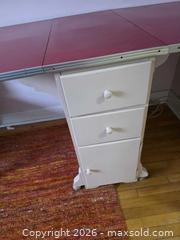 MaxSold Auction: Vintage Wood Gateleg Folding Sewing/Craft Drop-Leaf Work Table - Hamilton (Ontario, Canada) SELLER MANAGED Estate Sale Online Auction - East 35th Street