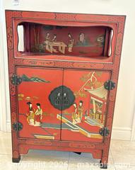 MaxSold Auction: Asian/Chinese Style Red Wood Cabinet with Gold Painted Details C - Toronto (Ontario, Canada) Estate Sale Online Auction - Spring Garden Avenue (CONDO)