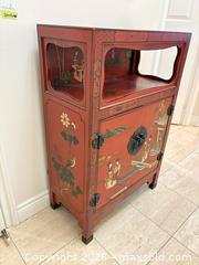 MaxSold Auction: Asian/Chinese Style Red Wood Cabinet with Gold Painted Details C - Toronto (Ontario, Canada) Estate Sale Online Auction - Spring Garden Avenue (CONDO)