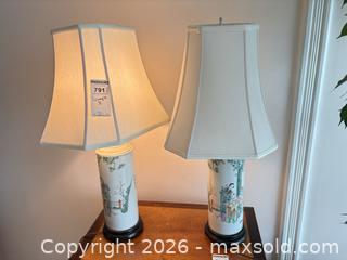 MaxSold Auction: Pair of Asian-Style Hand-Painted Porcelain Table Lamps B - Toronto (Ontario, Canada) Estate Sale Online Auction - Spring Garden Avenue (CONDO)