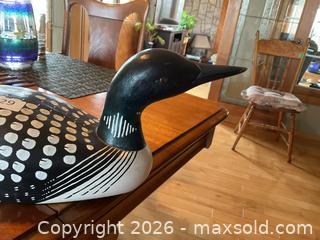 MaxSold Auction: Large solid wood carved loon - Janetville (Ontario, Canada) SELLER MANAGED Charity/Fundraising Online Auction - Janetville Road