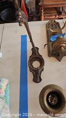 MaxSold Auction: Antique Brass/Patina Wall Sconces with Glass Shades and Hanging Ceiling Light B - Catasauqua (Pennsylvania, USA) Estate Sale Online Auction - American Street
