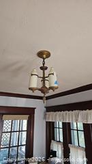 MaxSold Auction:  Brass/Bronze Glass Shade Chandeliers B - Catasauqua (Pennsylvania, USA) Estate Sale Online Auction - American Street